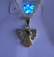 Conjunto Gargantilha e Anjo com strass